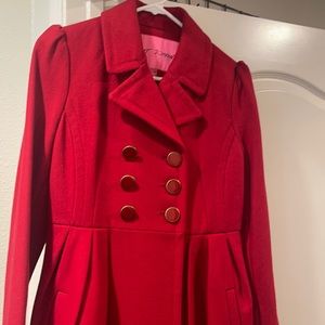 Red Betsy Johnson peacoat